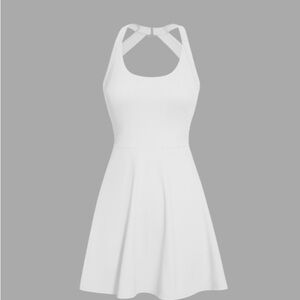 Elegant White Halter Dress